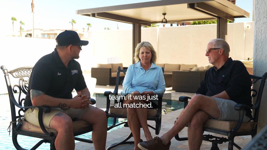 Customer testimonial on camera